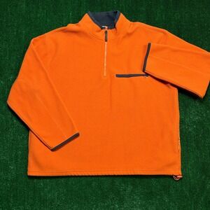 Vintage 1999 Y2K Old Navy Classic Fleece Quarter Zip Orange XXL